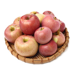 Apples from Aksu, Xinjiang, China on white background