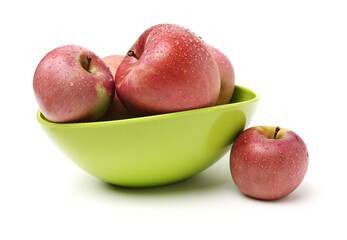 Apples from Aksu, Xinjiang, China on white background
