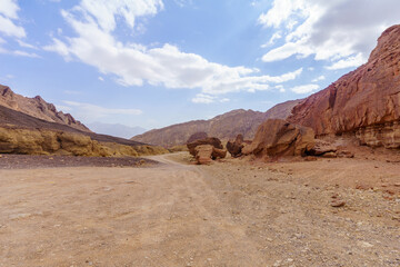 Nahal Amram (desert valley) and the Arava desert landscape