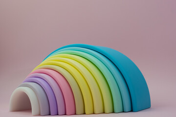 Rubber rainbow toy