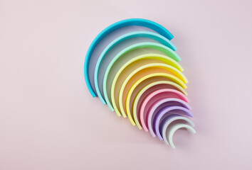 Rubber rainbow toy
