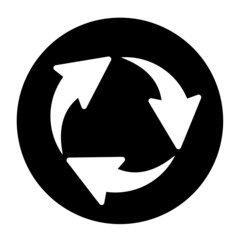 Recycling symbol, web and computer icon
