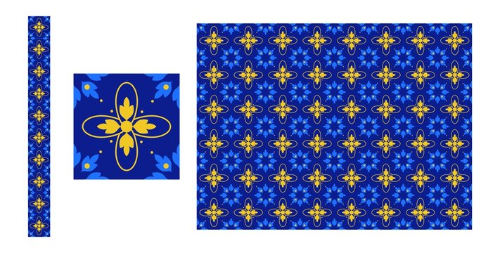 Azulejos Portuguese tile floor pattern