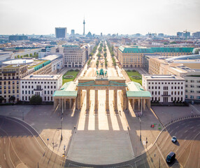 Brandenburg gate after the sunrise in summer, Berlin © alexey_fedoren