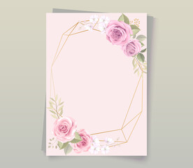 Beautiful floral frame background with soft color