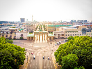 Brandenburg gate after the sunrise in summer, Berlin © alexey_fedoren