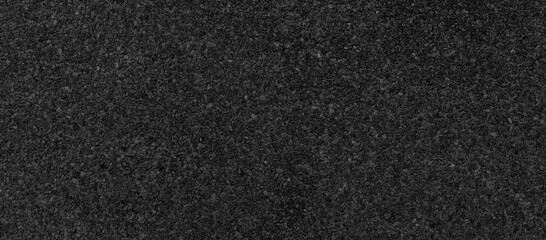 Panorama of Black Cement and gravel  floor texture and background seamless