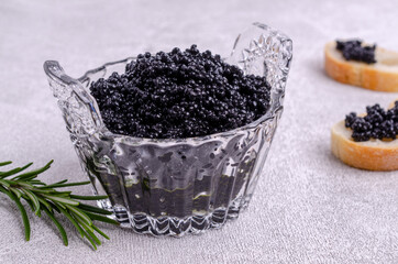 Fototapeta na wymiar Organic black caviar