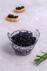 Fototapeta na wymiar Organic black caviar