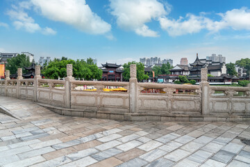 Ancient architectural landscape of Qinhuai River in Nanjing, China