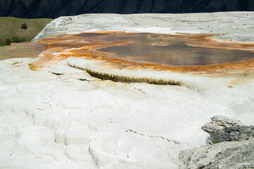 The geothermal areas of Yellowstone include several geyser basins. West thumb is on the shores of Yellowstone Lake
