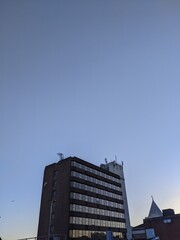 building in the evening