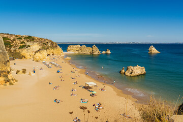Fototapeta na wymiar Dona Ana Beach Praia in Lagos, Algarve, Portugal