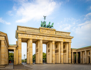 Fototapeta premium Brandenburg gate in summer day, Berlin