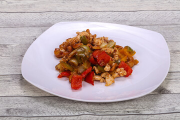 Roasted pork with vegetables