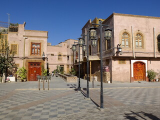 Reconstructed buildings in the Old Town of Kashgar, Xinjiang, China