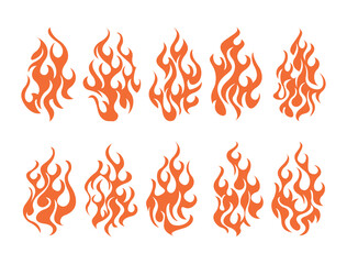 Bonfire icon set