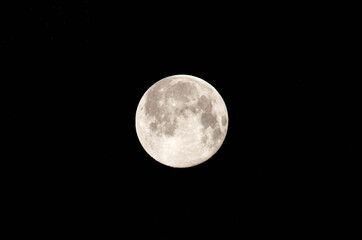 full moon over black