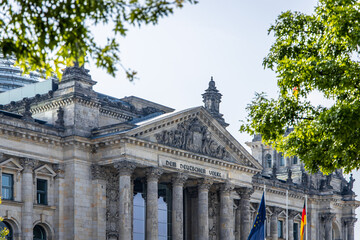 Fototapeta na wymiar View of Reichstag in summer day, Berlin