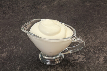 Sour cream in the bowl