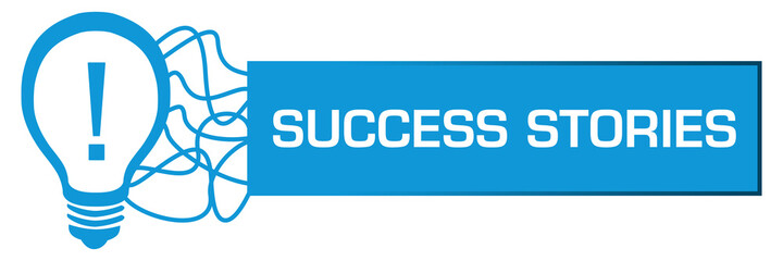 Success Stories Bulb Random Lines Box Horizontal 