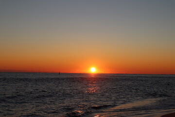 Naklejka premium sunset on the beach