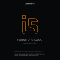 Letter IS icon initials based Monogram and Letters in vector.