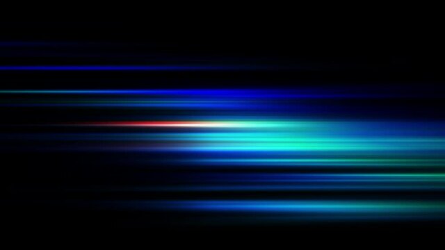 Speedy blue light video material. High Technology and futuristic looking abstract light speed velocity background. 4K 3D render seamless loop. Sci-Fi blue spectrum hyper speed warp loop animation.