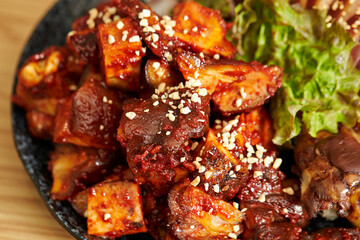 meat with vegetables