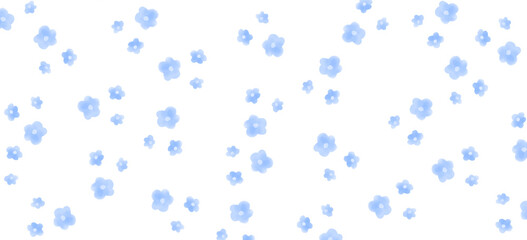 ブルー　花柄　背景