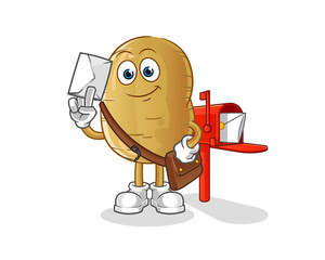potato postman vector. cartoon character