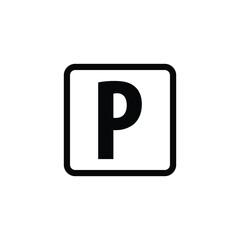 road traffic sign parking vector icon eps 10
