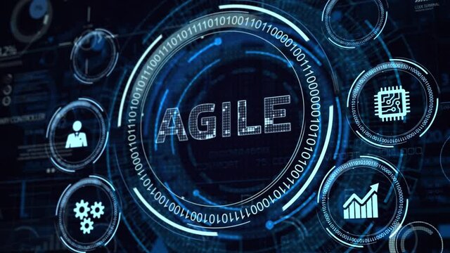Business, Technology, Internet and network concept. Agile Software Development.