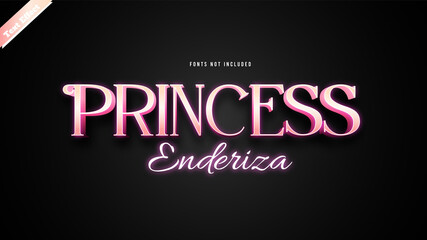 princess enderiza text effect design vector © hjhofficial