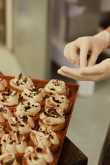 hands of a person preparing cookies