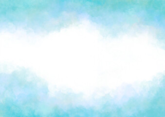 水彩の背景　水色