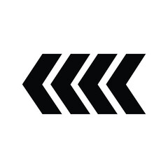 road traffic sign, arrow movement to the left vector icon eps 10