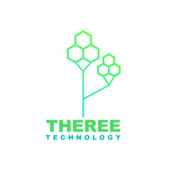 Fototapeta premium Technology Tree Logo Design Vector