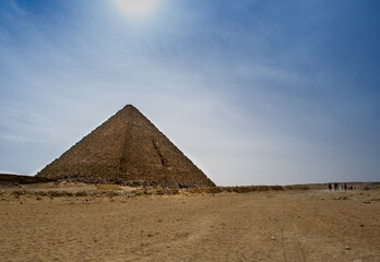 Fototapeta na wymiar Cairo, Egypt - 09 Feb 2021. Great pyramids of ancient Egypt in Giza, Cairo
