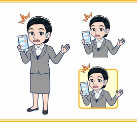 スーツを着た年配の女性