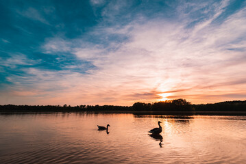 Sonnenuntergang am Heidesee Bottrop