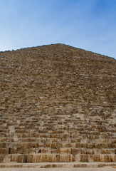 Cairo, Egypt - 09 Feb 2021. Great pyramids of ancient Egypt in Giza, Cairo