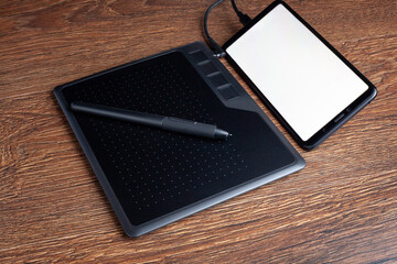 Ggraphic tablet drawing pad with digital pen stylus