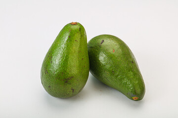 Two ripe exotic avocado vegetable