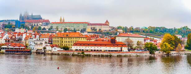 Panorama beautiful city, capital Czech Republic, Prague