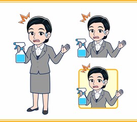 スーツを着た年配の女性