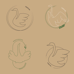 Logo templates collection. Logo set. Minimalist logotypes. логотип, nabor, icons  Vector isolated