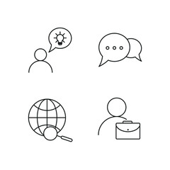 business strategy set icon, isolated business strategy set sign icon, vector illustration