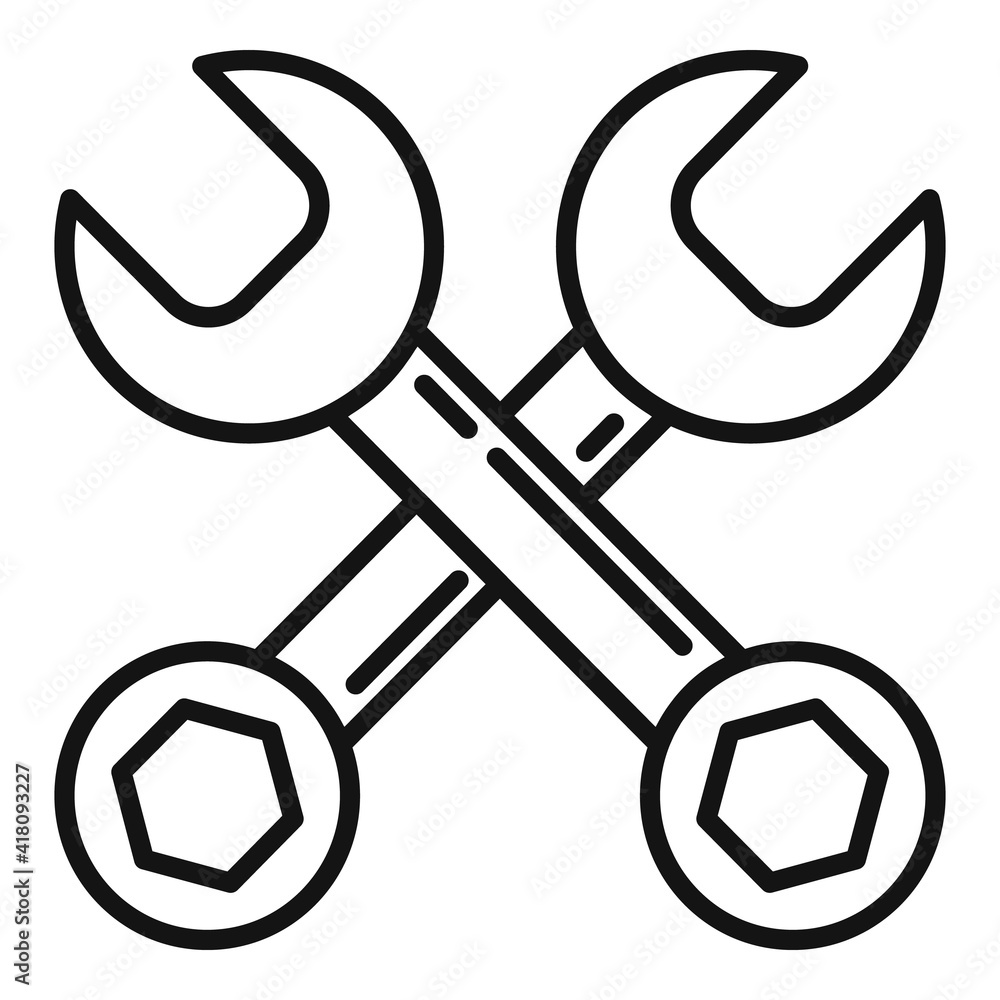 Aufkleber car service keys icon. outline car service keys vector icon for web design isolated on white backgro