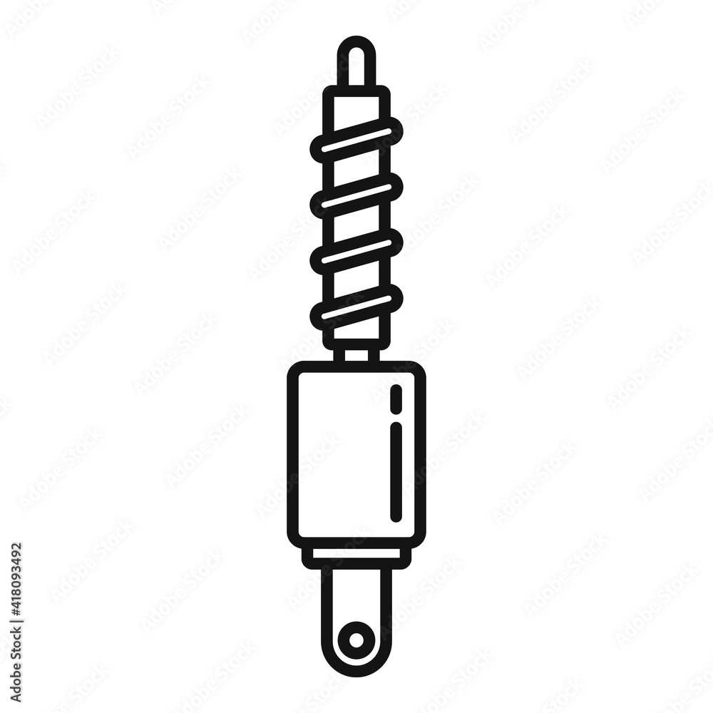 Poster car spring icon. outline car spring vector icon for web design isolated on white background